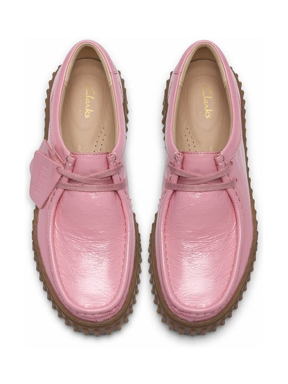 Clarks Torhill Bee Pink Patent Leather Oxfords Women’s 9 Platform Shoe 26186670